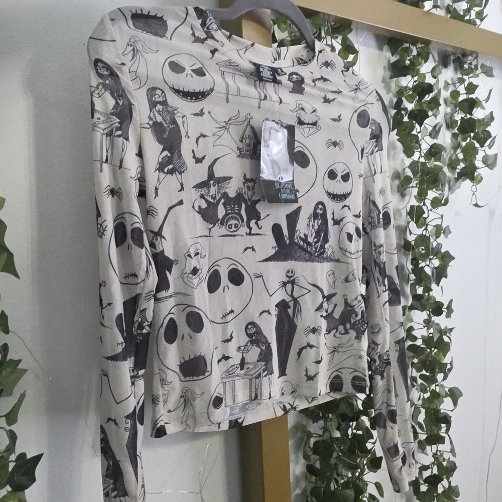 Disney Gray Nightmare Before Christmas Women's Top